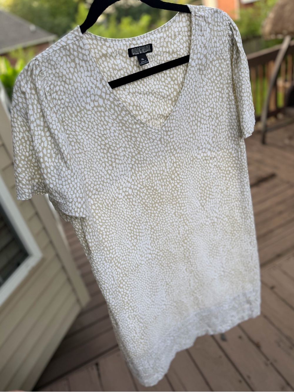 Loft - Linen Dress with subtle print